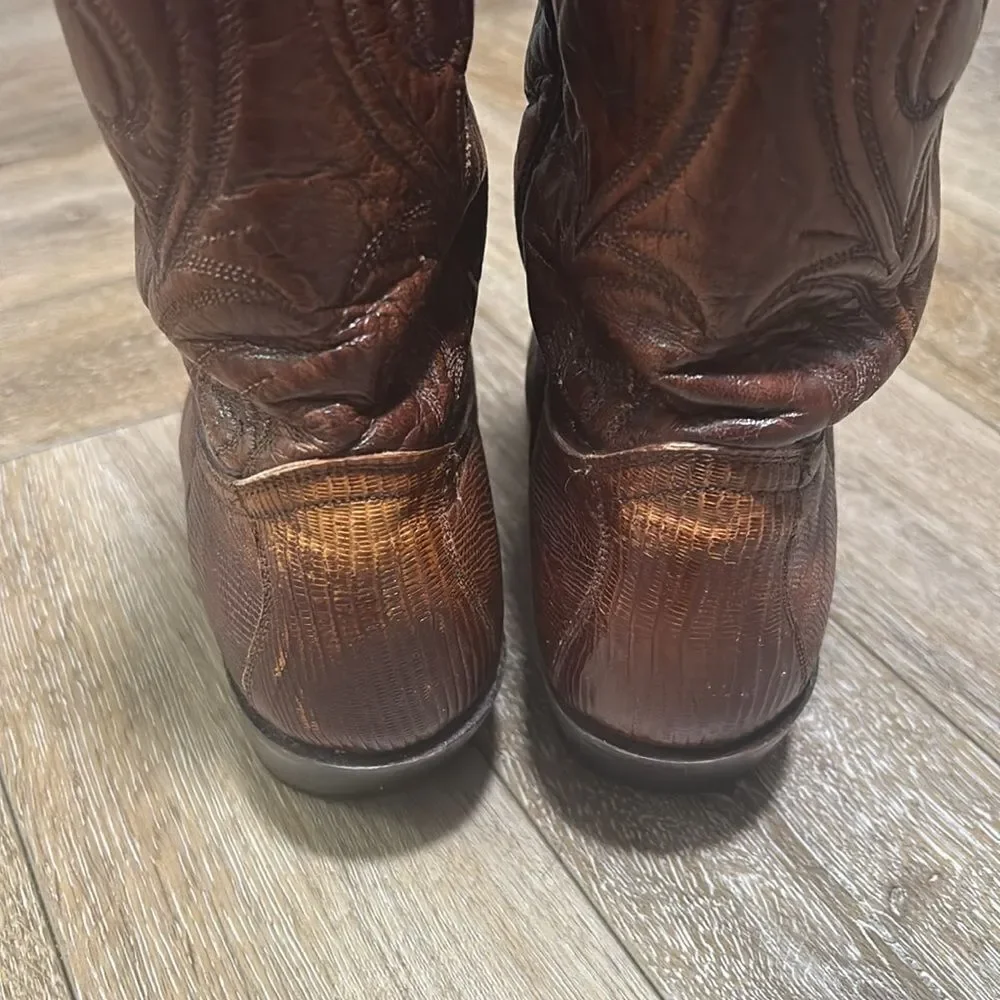 Dan Post Genuine Lizard Cowboy Boots - Picture 4 of 8